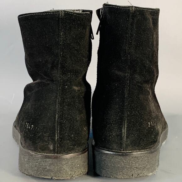 COMMON PROJECTS Size 8 Black Suede Side Zipper Ankle Boots main image 6